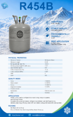 R454B refrigerant 22 lb cylinder