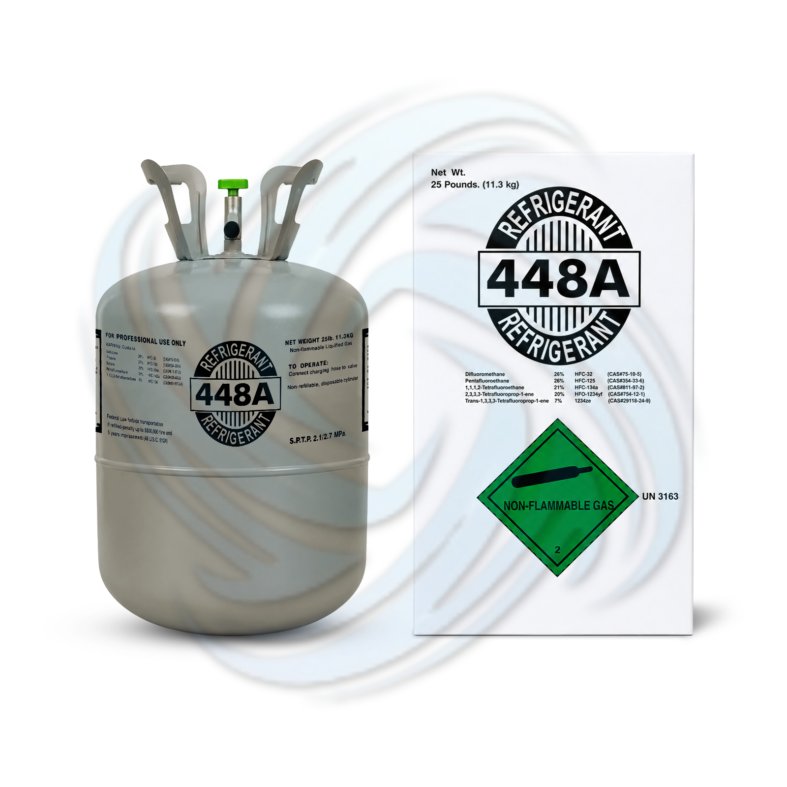 25 lb R448A Refrigerant Cylinder for Commercial Refrigeration 25 lb R448A Refrigerant Cylinder for Commercial Refrigeration
